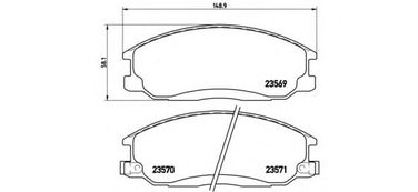 Brembo P 30 013 Колодки тормозные дисковые | перед | - 1