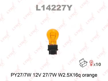 LYNXauto L14227Y Лампа py27/7 12V w2,5x16q amber - 1