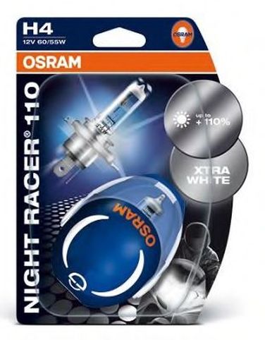 Osram 64193NR1-02B Снят с производства Комплект ламп H4 12V 60/55w P43t night racer 110 +110% больше света 2шт.(1к-т) - 2