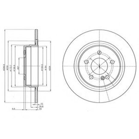 фото Delphi BG4153 Диск тормозной | зад | Delphi BG4153 Диск тормозной | зад |