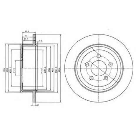 фото Delphi BG4159 Диск тормозной | зад | Delphi BG4159 Диск тормозной | зад |