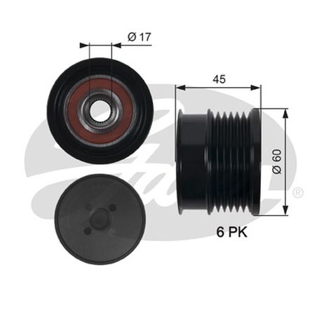 фото Gates OAP7156 Снят с производства Механизм свободного хода генератора Gates OAP7156 Снят с производства Механизм свободного хода генератора