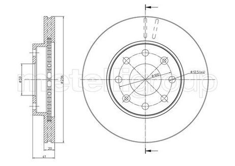 Metelli 23-0790C Диск тормозной | перед |