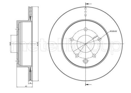 Metelli 23-0797C Диск тормозной | зад |