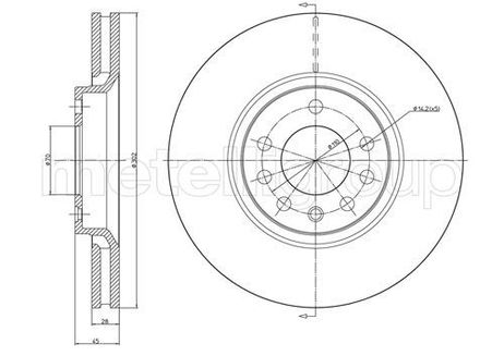 Metelli 23-0681C Диск тормозной | перед |