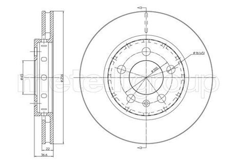 Metelli 23-0695C Диск тормозной | зад |