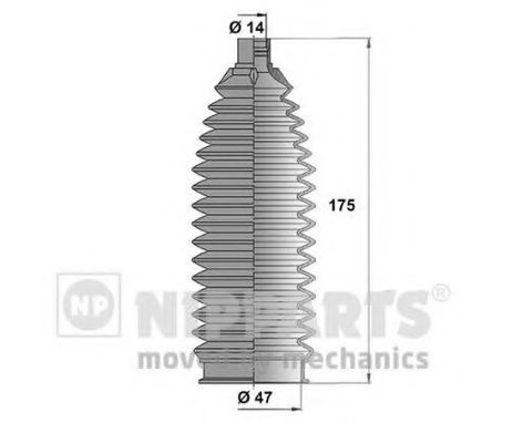 фото Nipparts N2845006 Комплект пыльника рулевой рейки Nipparts N2845006 Комплект пыльника рулевой рейки