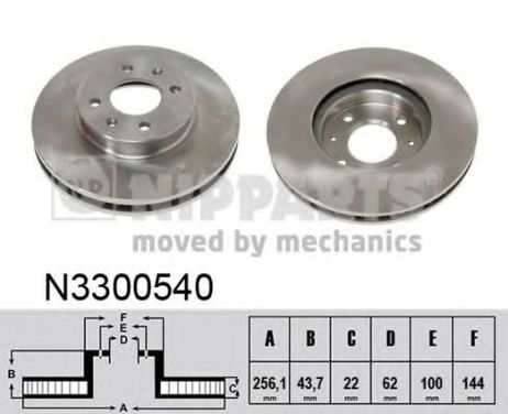 фото Nipparts N3300540 Комплект тормозных колодок, дисковый тормоз | перед | Nipparts N3300540 Комплект тормозных колодок, дисковый тормоз | перед |