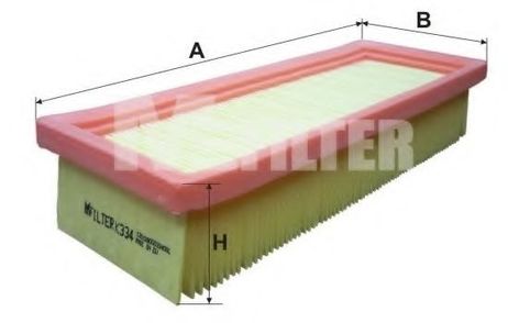 фото MFILTER K 334 Фильтр воздушный MFILTER K 334 Фильтр воздушный