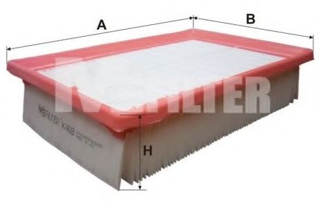 фото MFILTER K 468 Фильтр воздушный MFILTER K 468 Фильтр воздушный