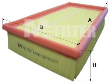 фото MFILTER K 498 Фильтр воздушный MFILTER K 498 Фильтр воздушный
