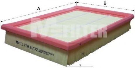 фото MFILTER K 732 Фильтр воздушный MFILTER K 732 Фильтр воздушный