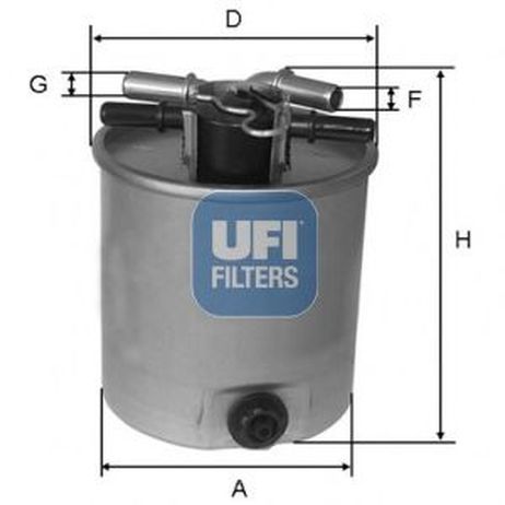 фото Ufi 24.026.01 Фильтр топливный Ufi 24.026.01 Фильтр топливный