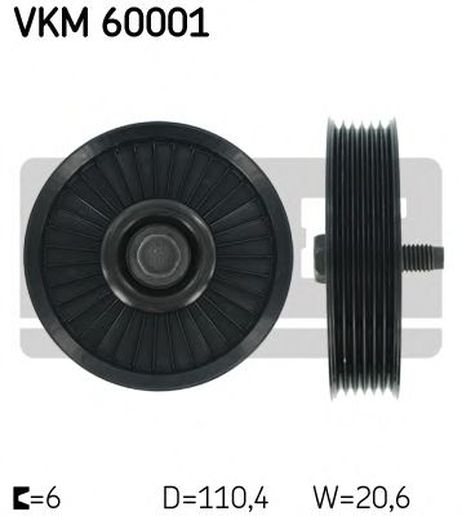 фото SKF VKM 60001 Ролик обводной навесного оборудования SKF VKM 60001 Ролик обводной навесного оборудования