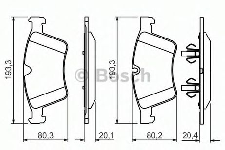 фото Bosch 0 986 494 427 Колодки тормозные дисковые | перед | Bosch 0 986 494 427 Колодки тормозные дисковые | перед |