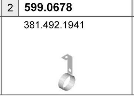 Asso 599.0678 Монтажный комплект, глушитель