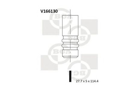 фото BGA V166130 Впускной клапан BGA V166130 Впускной клапан