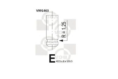 фото BGA V991463 Впускной клапан BGA V991463 Впускной клапан