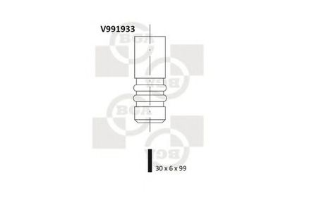 фото BGA V991933 Впускной клапан BGA V991933 Впускной клапан
