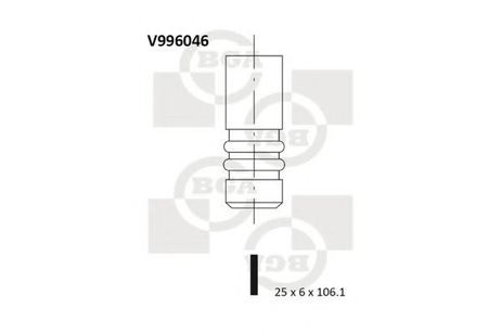 фото BGA V996046 Выпускной клапан BGA V996046 Выпускной клапан