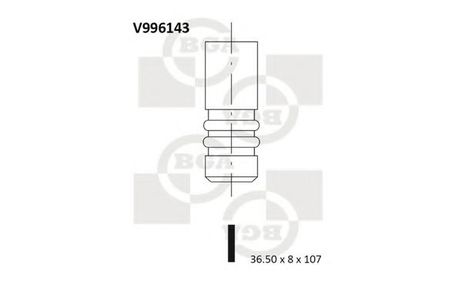 фото BGA V996143 Впускной клапан BGA V996143 Впускной клапан