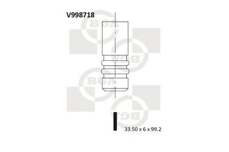 фото BGA V998718 Впускной клапан BGA V998718 Впускной клапан