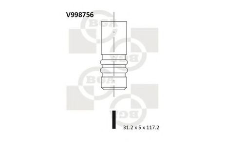 фото BGA V998756 Впускной клапан BGA V998756 Впускной клапан