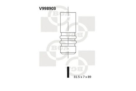 фото BGA V998903 Клапан выпускной BGA V998903 Клапан выпускной