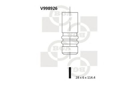 фото BGA V998926 Впускной клапан BGA V998926 Впускной клапан