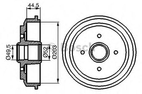фото Bosch 0 986 477 149 Барабан тормозной Bosch 0 986 477 149 Барабан тормозной