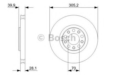 фото Bosch 0 986 479 293 Диск тормозной | перед | Bosch 0 986 479 293 Диск тормозной | перед |
