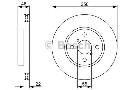 фото Bosch 0 986 479 363 Диск тормозной | перед | Bosch 0 986 479 363 Диск тормозной | перед |