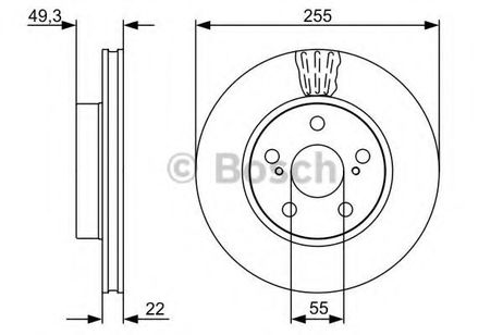 фото Bosch 0 986 479 564 Диск тормозной | перед | Bosch 0 986 479 564 Диск тормозной | перед |