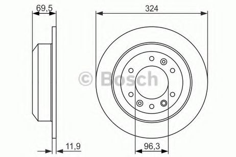 фото Bosch 0 986 479 598 Диск тормозной | зад | Bosch 0 986 479 598 Диск тормозной | зад |