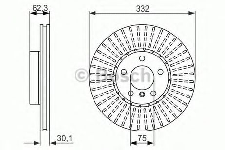 фото Bosch 0 986 479 624 Диск тормозной | перед | Bosch 0 986 479 624 Диск тормозной | перед |