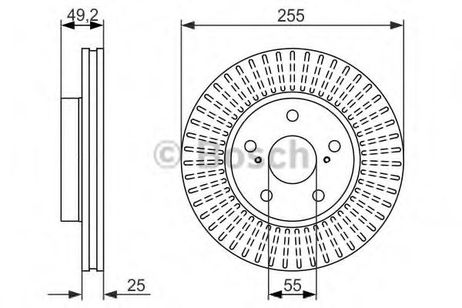фото Bosch 0 986 479 663 Диск тормозной | перед | Bosch 0 986 479 663 Диск тормозной | перед |