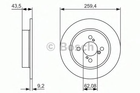 фото Bosch 0 986 479 792 Диск тормозной | зад | Bosch 0 986 479 792 Диск тормозной | зад |
