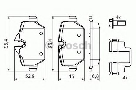 фото Bosch 0 986 494 269 Колодки тормозные дисковые | зад | Bosch 0 986 494 269 Колодки тормозные дисковые | зад |