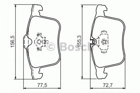 фото Bosch 0 986 494 280 Колодки тормозные дисковые | перед | Bosch 0 986 494 280 Колодки тормозные дисковые | перед |
