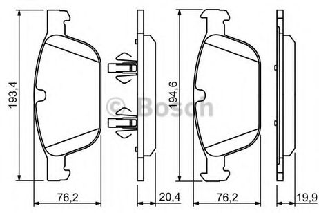 фото Bosch 0 986 494 305 Колодки тормозные дисковые | перед | Bosch 0 986 494 305 Колодки тормозные дисковые | перед |