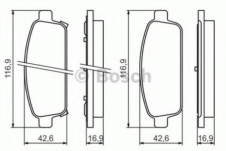 фото Bosch 0 986 494 435 Колодки тормозные дисковые | зад | Bosch 0 986 494 435 Колодки тормозные дисковые | зад |