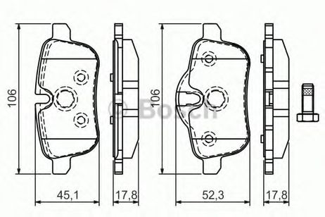 фото Bosch 0 986 494 450 Комплект тормозных колодок, дисковый тормоз | зад | Bosch 0 986 494 450 Комплект тормозных колодок, дисковый тормоз | зад |
