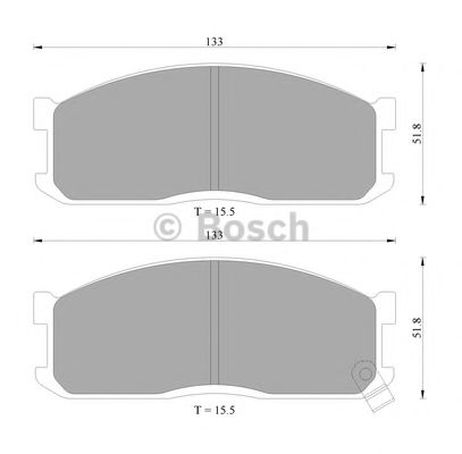 фото Bosch 0 986 AB2 006 Колодки тормозные дисковые Bosch 0 986 AB2 006 Колодки тормозные дисковые