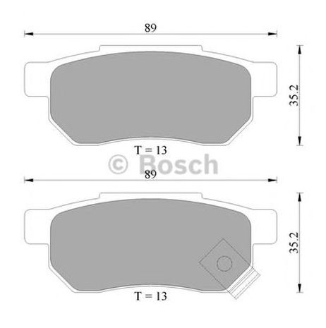 фото Bosch 0 986 AB2 033 Колодки тормозные дисковые Bosch 0 986 AB2 033 Колодки тормозные дисковые