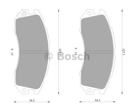 фото Bosch 0 986 AB2 051 Колодки тормозные дисковые | перед | Bosch 0 986 AB2 051 Колодки тормозные дисковые | перед |