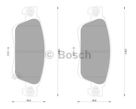 фото Bosch 0 986 AB2 300 Колодки тормозные дисковые Bosch 0 986 AB2 300 Колодки тормозные дисковые
