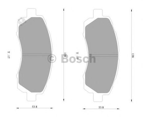 фото Bosch 0 986 AB2 323 Колодки тормозные дисковые | перед | Bosch 0 986 AB2 323 Колодки тормозные дисковые | перед |