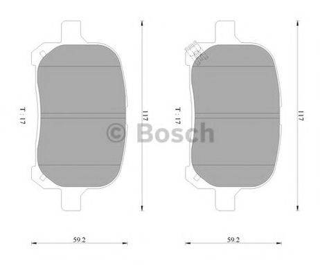 фото Bosch 0 986 AB2 326 Колодки тормозные дисковые | перед | Bosch 0 986 AB2 326 Колодки тормозные дисковые | перед |