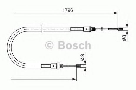 Bosch 1 987 477 235 Трос, стояночная тормозная система