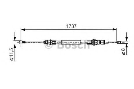 фото Bosch 1 987 477 261 Трос, стояночная тормозная система Bosch 1 987 477 261 Трос, стояночная тормозная система